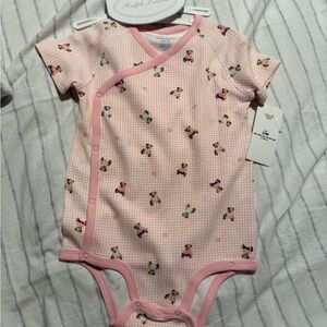 Classic Pink Bodysuit with Polo Bear Design - Ralph Lauren